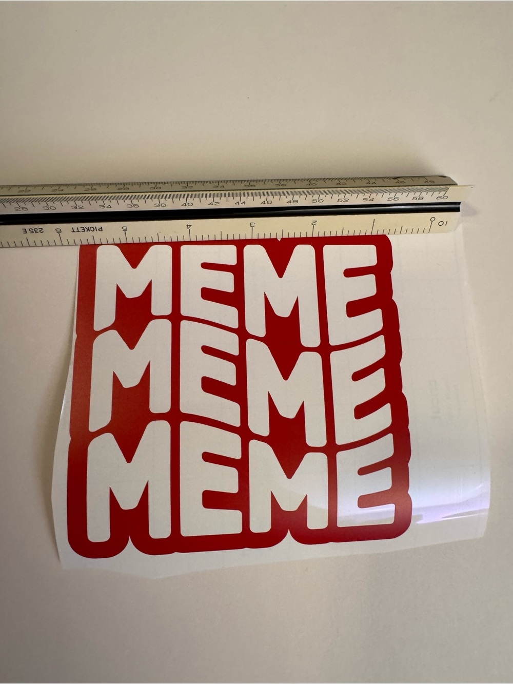 Red MEME Pattern Vinyl Decal Sticker - Home Design Accent